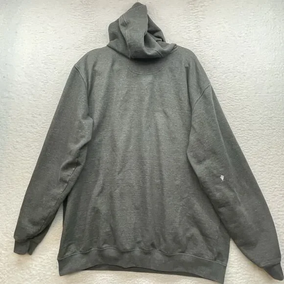 Carhartt Hoodie Mens XL Tall Gray Sweatshirt Midweight Logo Graphic Workwear - Picture 2 of 12